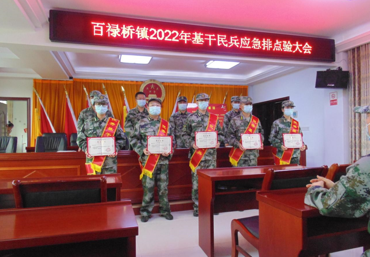 百禄桥镇武装部召开基干民兵点验大会