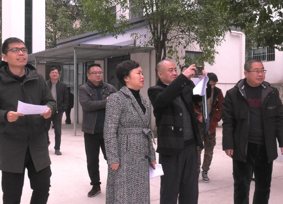 省教育厅检查组一行到中方县检查指导芙蓉学校建设工作