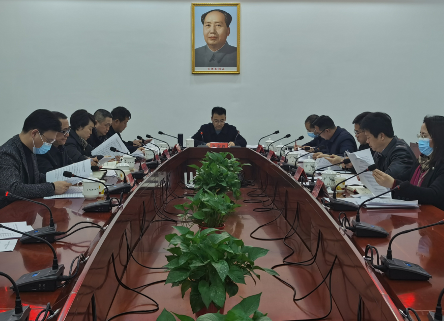 张家铣研究筹备县政府党组2020年度民主生活会相关事宜