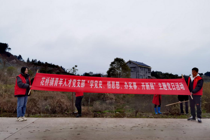 花桥镇青年人才党支部开展“学党史悟思想办实事开新局”主题党日活动