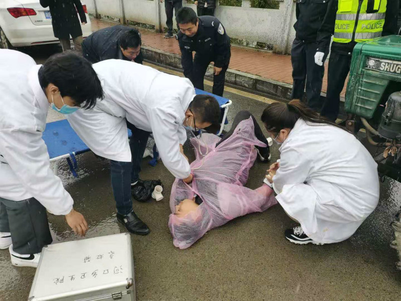 河口乡开展农机事故应急处置演练