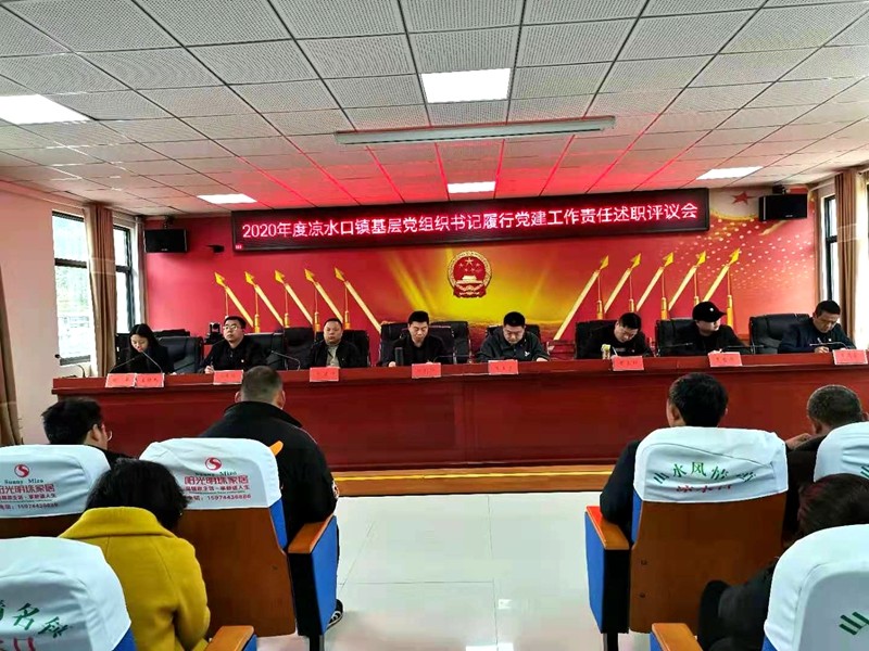 凉水口镇基层党组织书记“双述双评”   全面推动各项工作