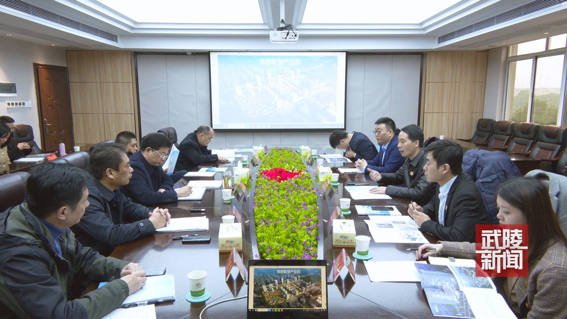 杭州智库云科技集团来武陵区考察洽谈