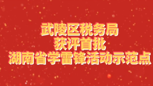 武陵区税务局获评首批湖南省学雷锋活动示范点
