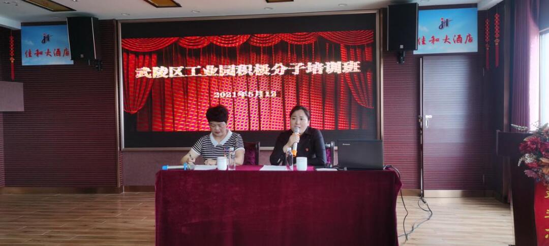 武陵区工业园2021年度入党积极分子  培训开班