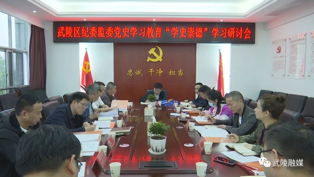 武陵区纪委监委召开党史学习教育“学史崇德”学习研讨会