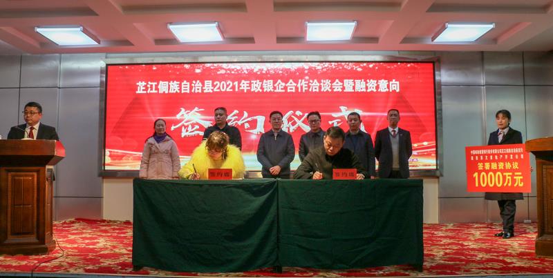 芷江举行2021年政银企合作洽谈会暨融资意向签约仪式