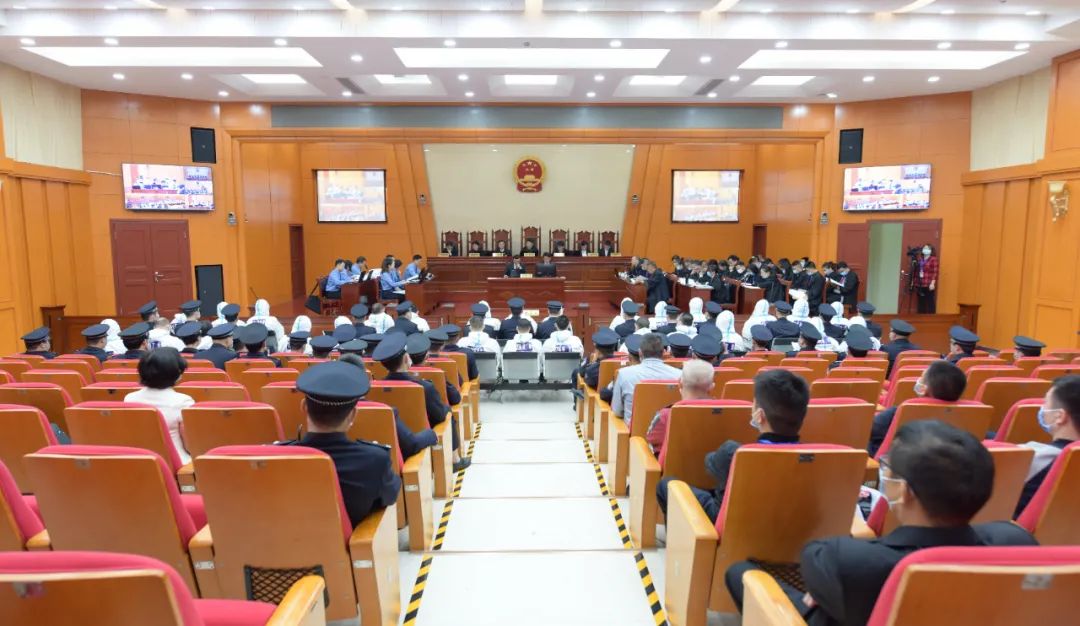岳阳中院公开开庭审理廖九斤等29人涉黑案
