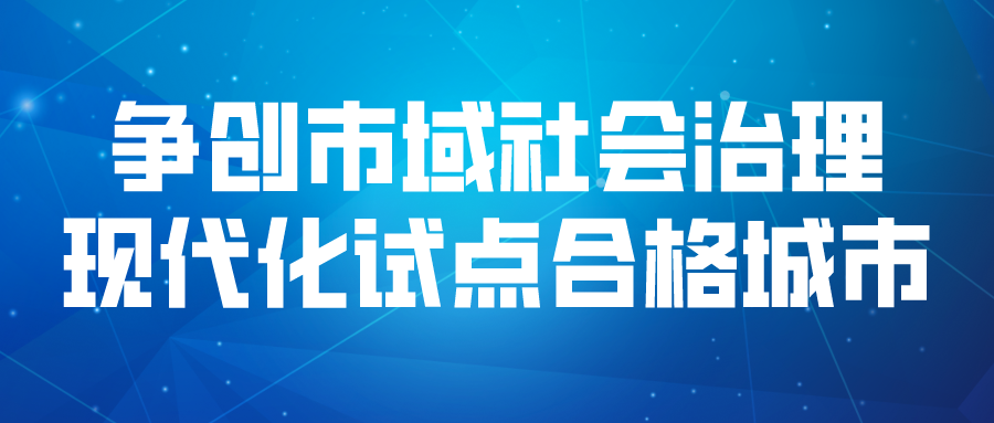 市域社会治理现代化试点合格城市