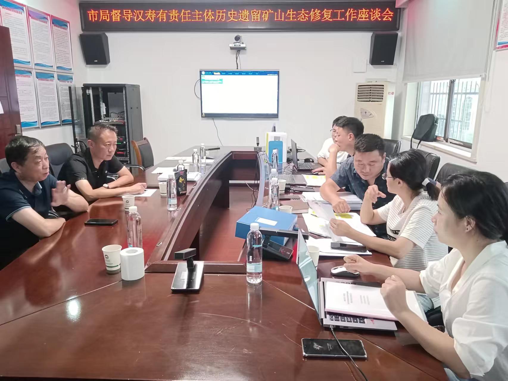市自然资源和规划局督导汉寿县有责任主体历史遗留矿山生态修复工作