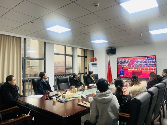 雨湖城乡集团组织观看十四届全国人大二次会议开幕会