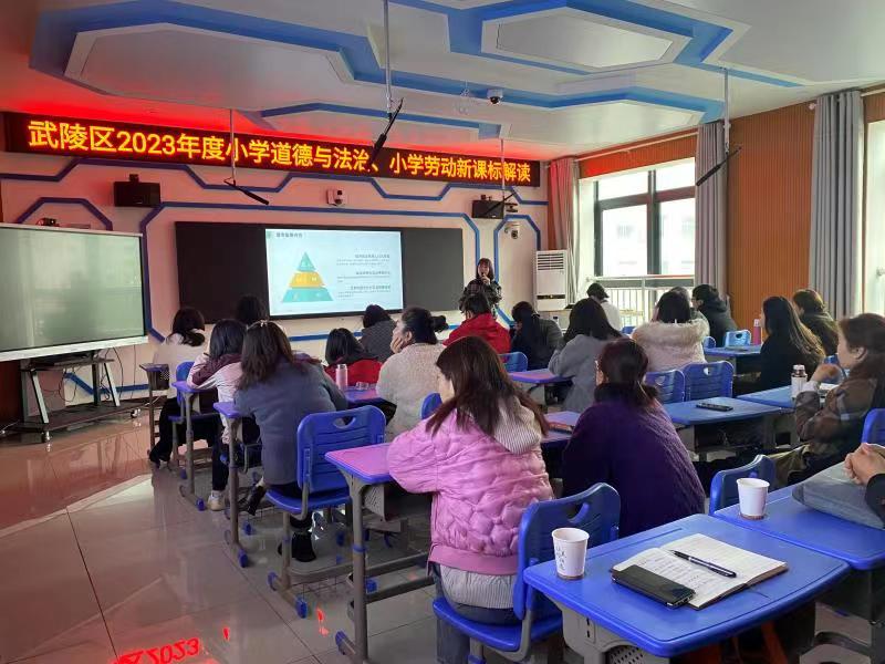 “2023年武陵区道德与法治、劳动以及科学新课标解读”活动在武陵区第一小学举行