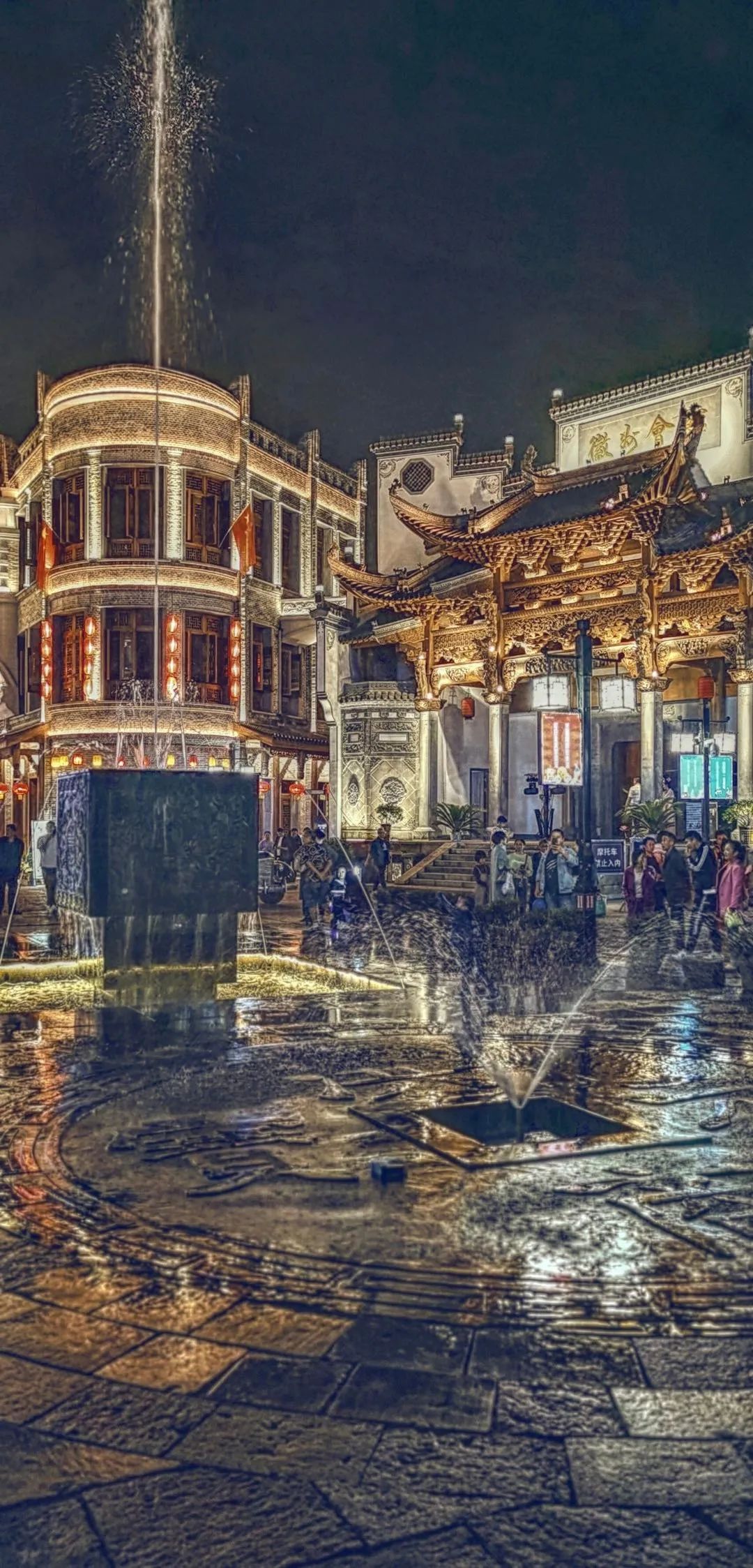 夜幕中的煙雨洪江，美爆了！