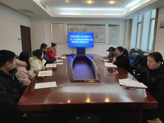 岳塘区统计局组织召开专题学习会议