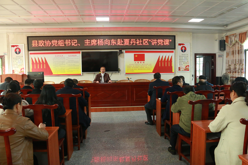 杨向东赴清泉镇夏丹社区开展“四下基层”暨讲党课活动