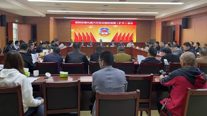 政协汉寿县第九届委员会第六次会议临时党委第二次（扩大）会议暨各委处组召集人会议召开