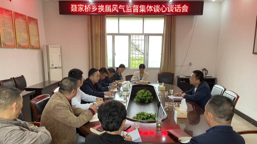 汉寿县领导王君到聂家桥乡开展换届风气监督集体谈心谈话