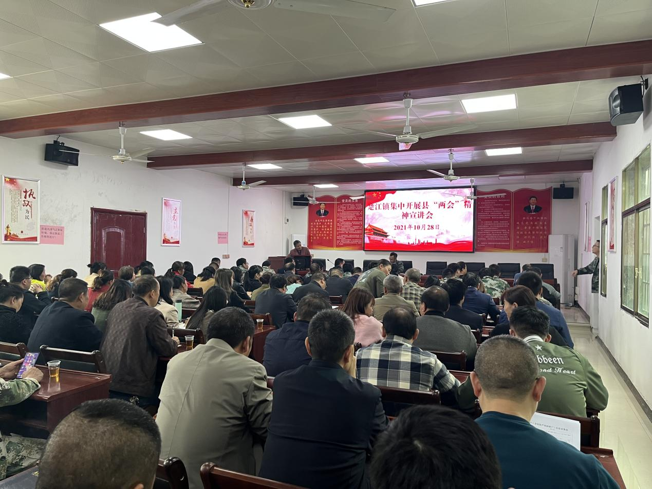 楚江镇集中学习贯彻县“两会”精神