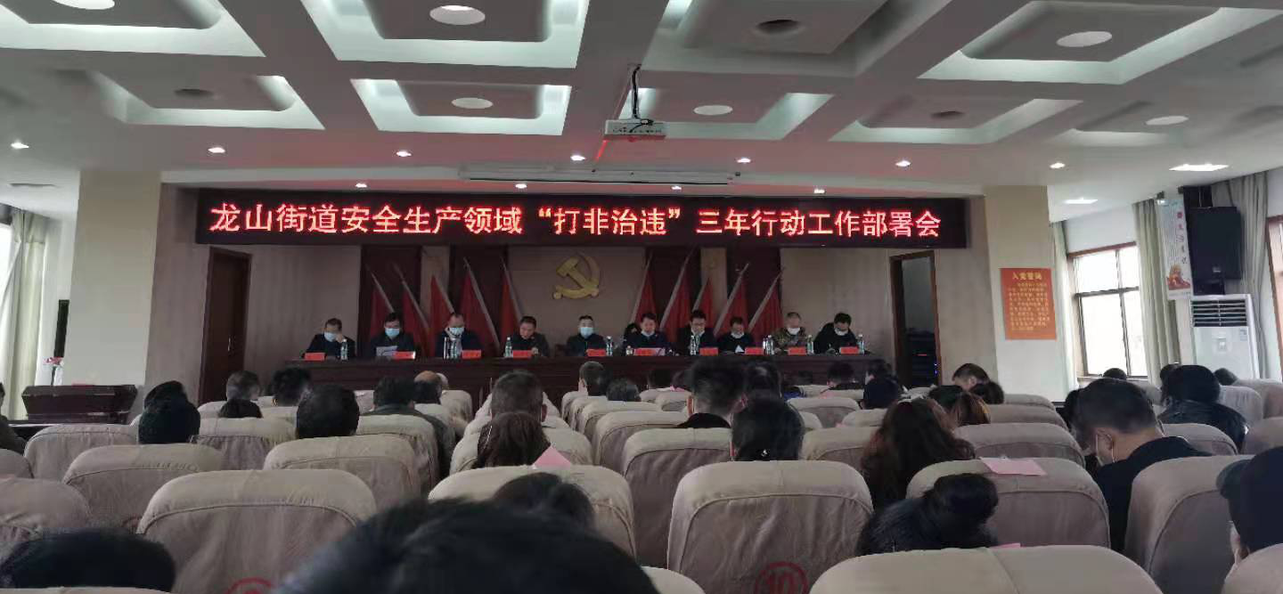 龙山街道召开安全生产领域“打非治违”三年行动工作部署会