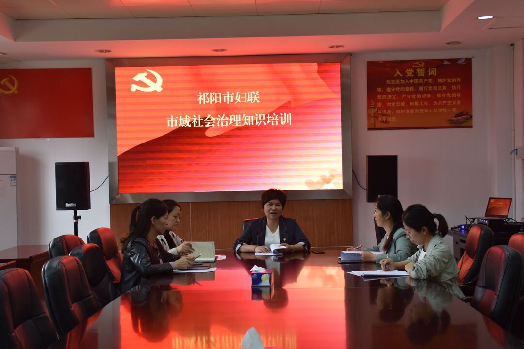 祁阳市妇联组织召开市域社会治理培训会