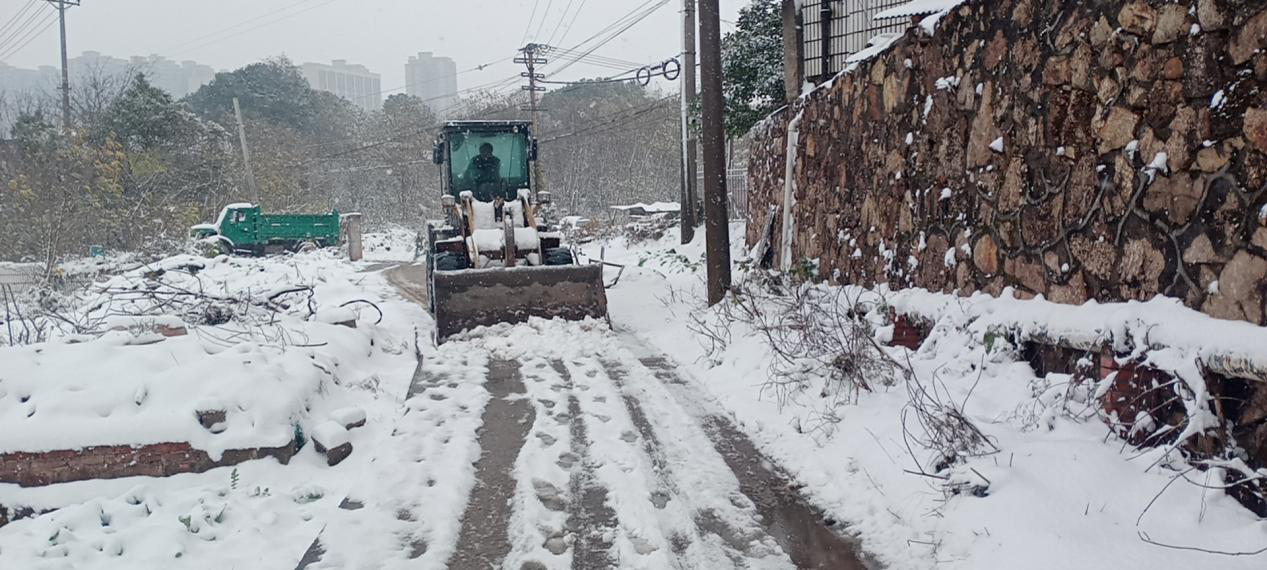 【迎戰(zhàn)冰雪 愛在寒冬 岳塘在行動】霞城村：全力鏟雪除冰保障村民生命財產(chǎn)安全