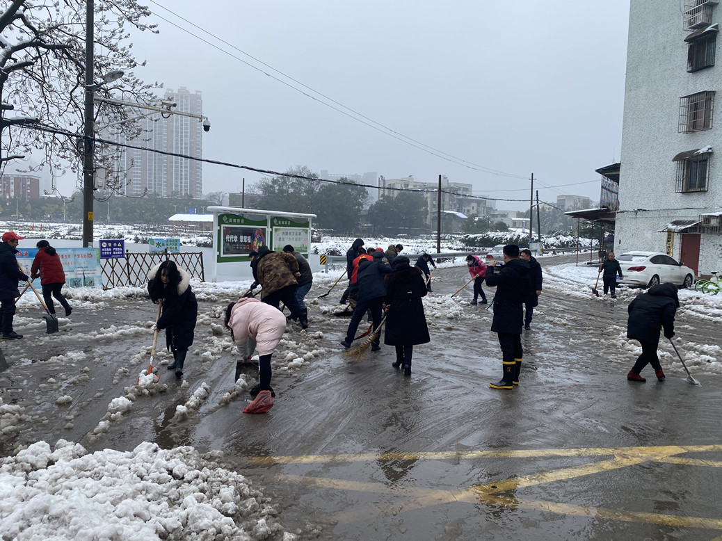 霞城街道：不畏嚴(yán)寒齊動員 掃雪除冰“三走訪”