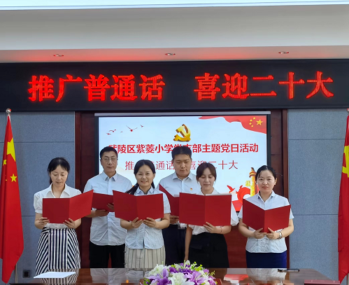 武陵区紫菱小学：推广普通话 喜迎二十大