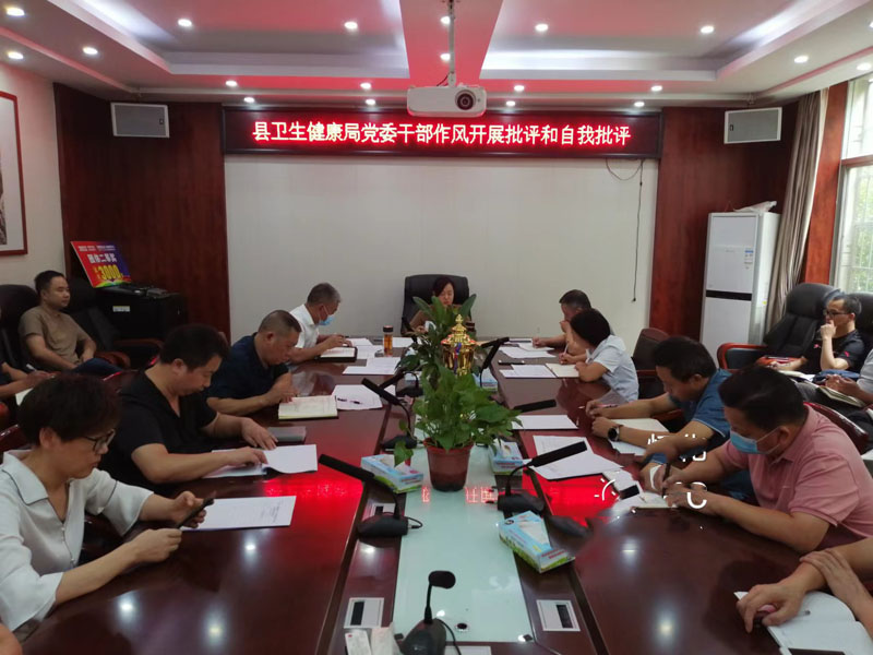 中方县卫生健康局党委班子开展“三整顿两提升”批评与自我批评专题会
