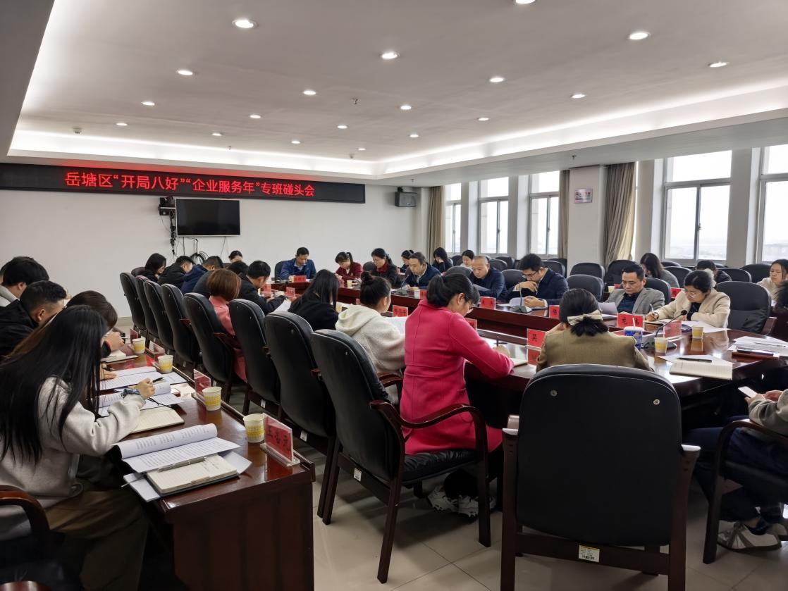 緊盯目標抓落實?凝心聚力優(yōu)服務(wù) ——岳塘區(qū)召開“開局八好”“企業(yè)服務(wù)年”專班碰頭會