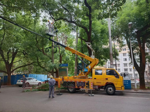 曙光社區(qū)：修剪遮擋路燈樹枝 照亮居民回家路