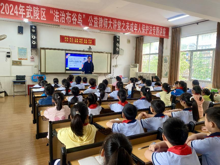 武陵区滨湖小学开展《未成年人保护法》法制专题讲座