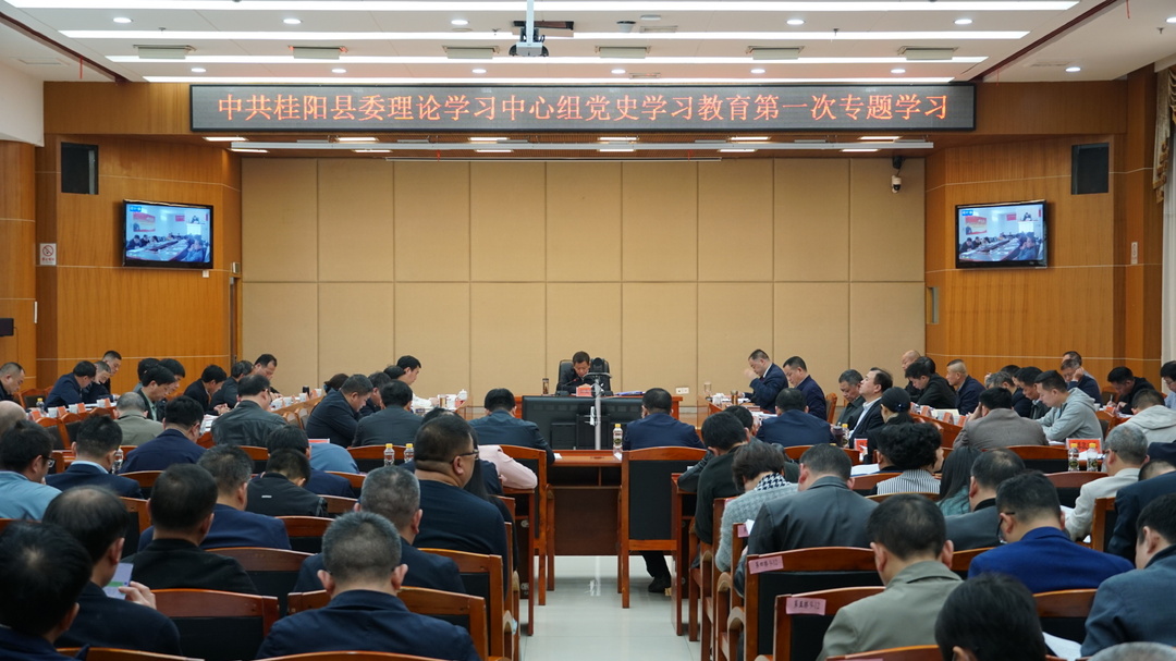 县委理论学习中心组开展党史学习教育第一次专题学习 彭生智讲党史学习教育主题党课