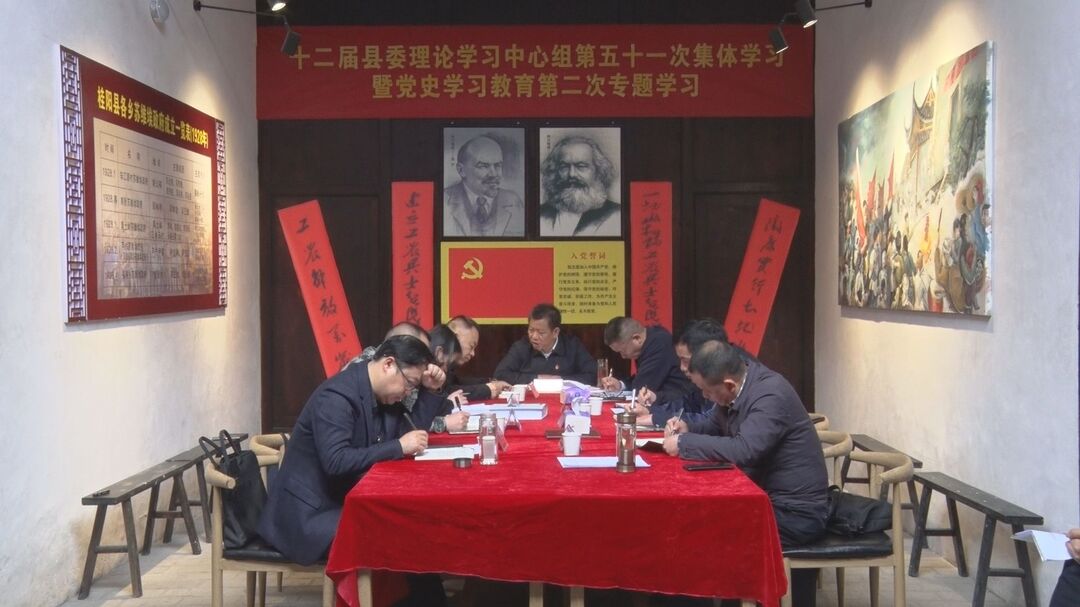 奋斗百年路 启航新征程—学党史 悟思想 办实事 开新局  十二届县委理论学习中心组开展第五十一次集体学习暨党史学习教育第二次专题学习