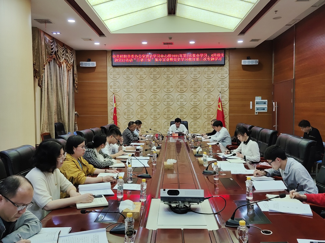 县委办理论学习中心组开展党史学习教育第二次专题学习