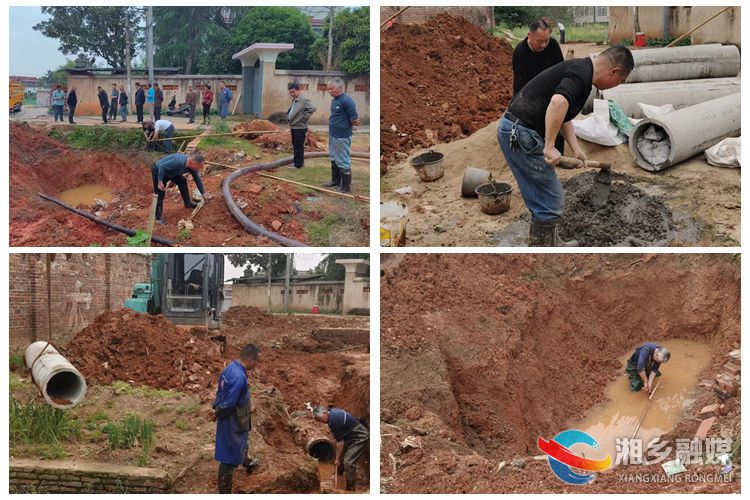 [昆仑桥街道]党员群众通水渠 美化村貌助春耕