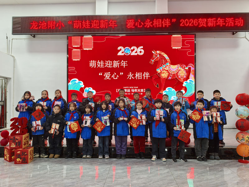 汉寿龙池附小：萌娃迎新年   “爱心”永相伴