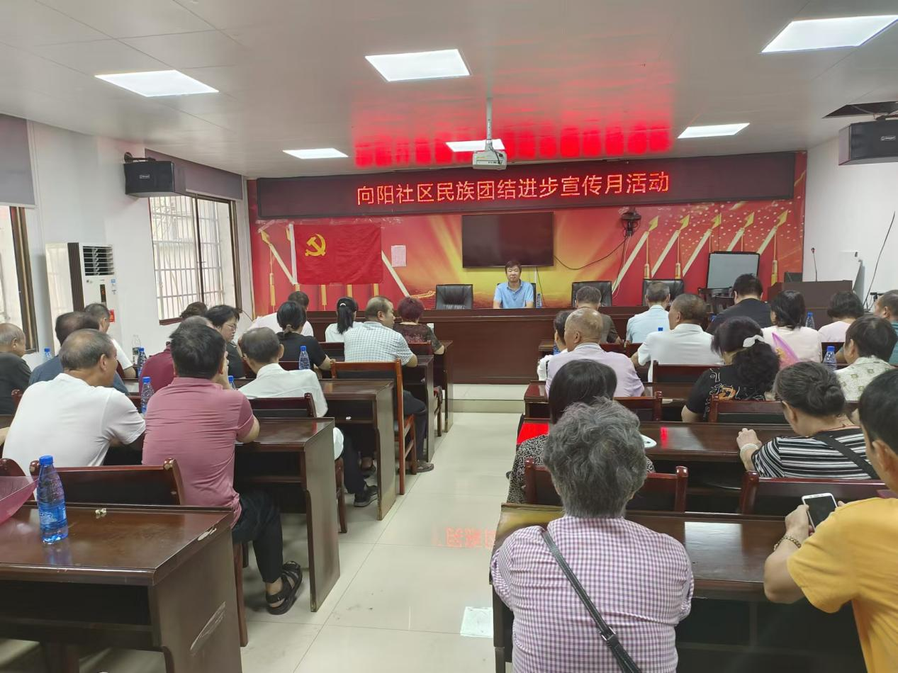 向阳社区开展第41个民族团结进步活动月宣传活动