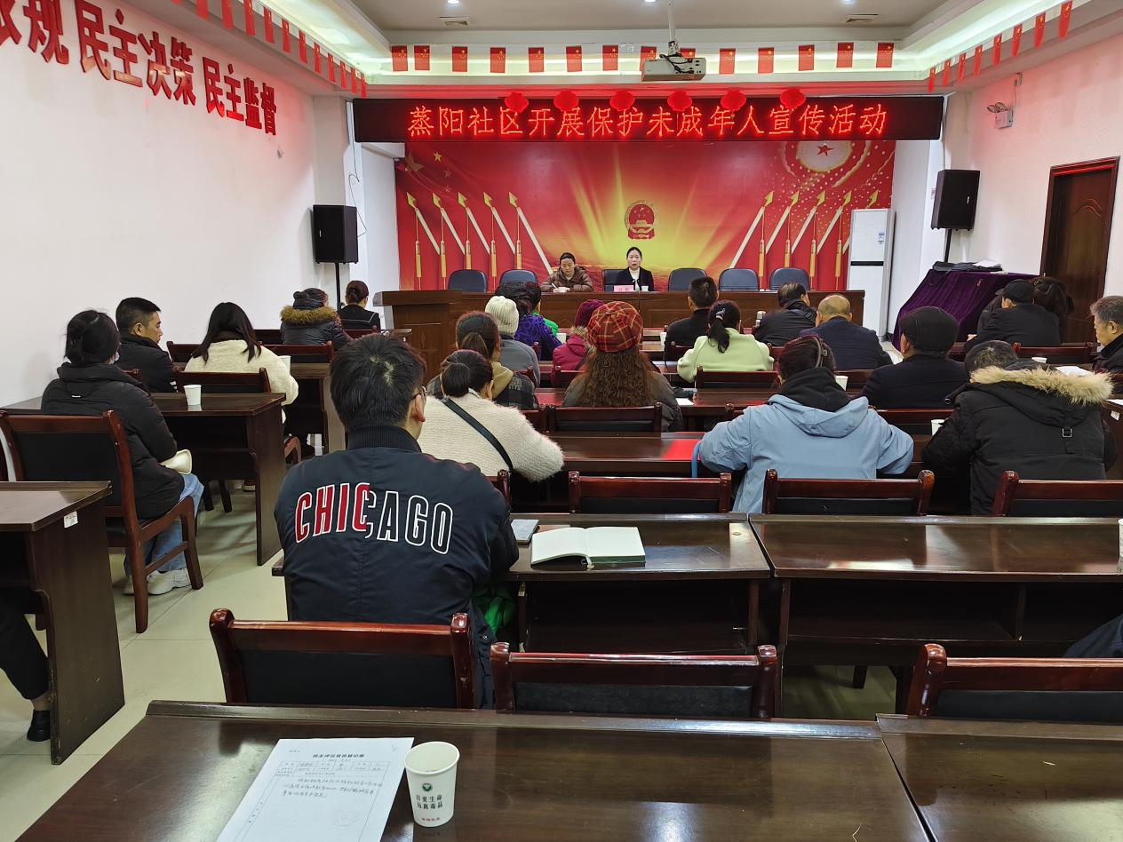 蒸阳社区开展保护未成年人宣传活动