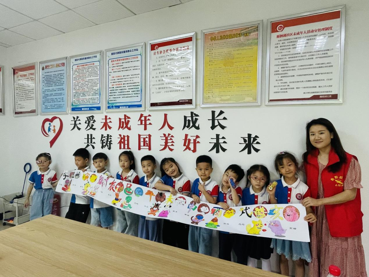 黄沙湾街道：雁栖湖社区新时代文明实践站开展“欢乐六一·五彩童年”绘画活动