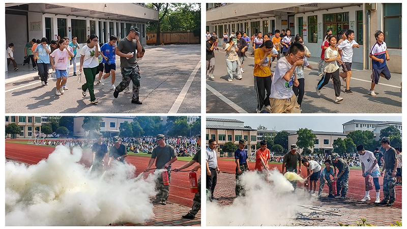 祁阳潘市红军学校：消防演练呜警钟  安全疏散筑防线