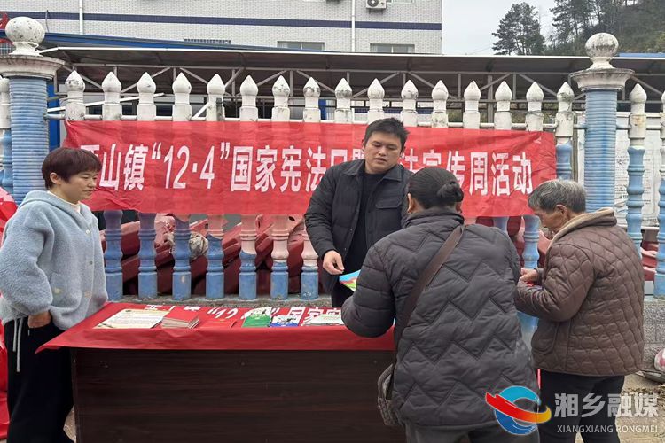 [栗山镇]集市普法 “宪”入人心