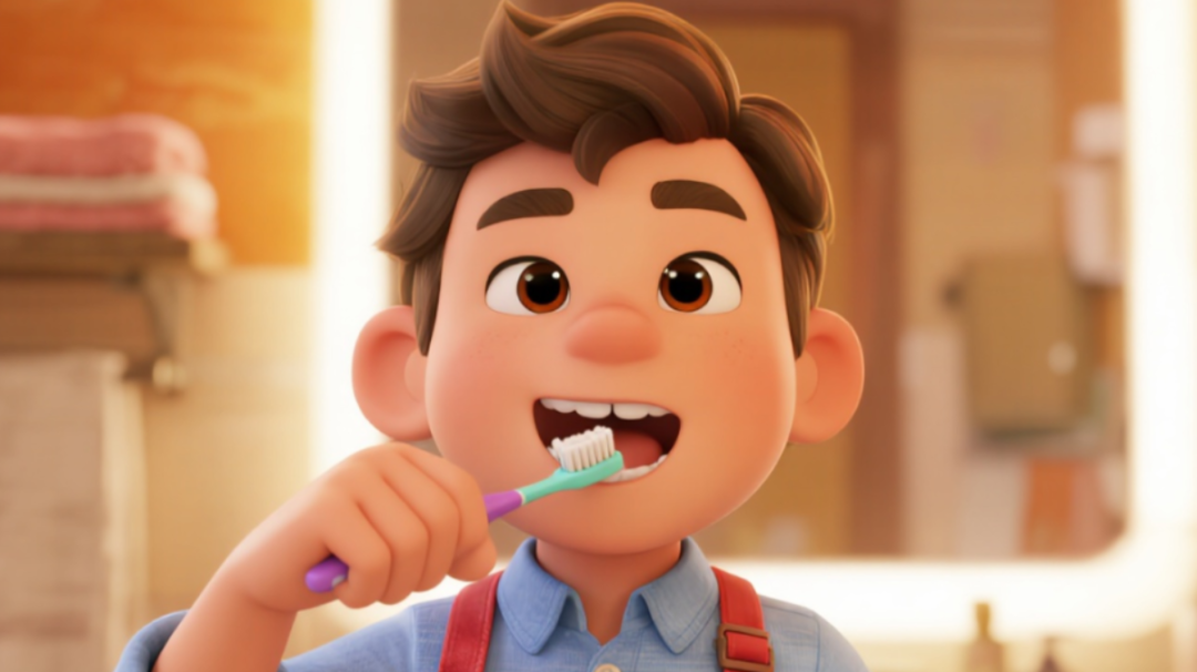 jimeng-2025-10-16-7517-一个人在刷牙，卡通风格.png