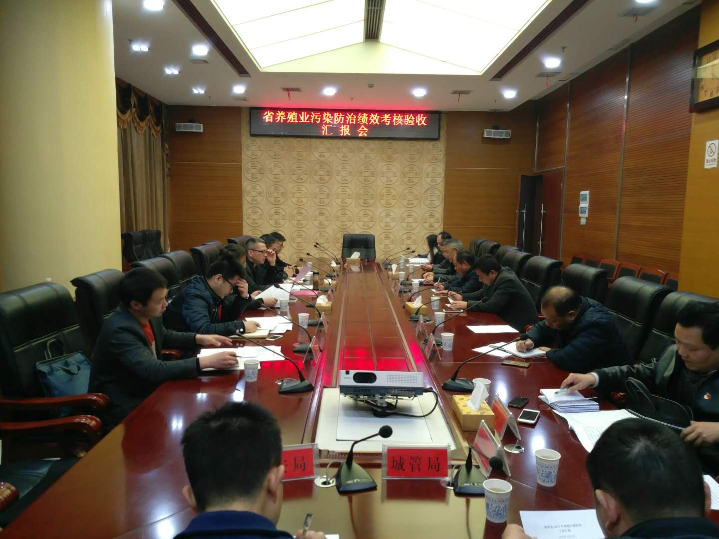 省考核验收桂阳养殖业污染防治工作