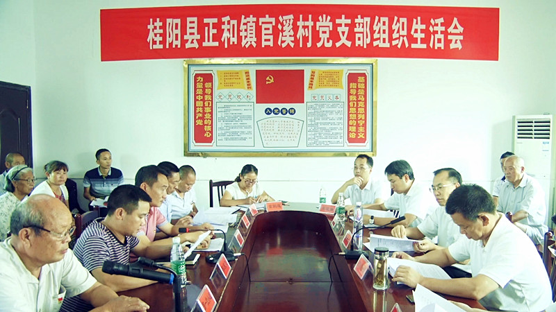 陈雪楚到官溪村参加指导党支部组织生活会