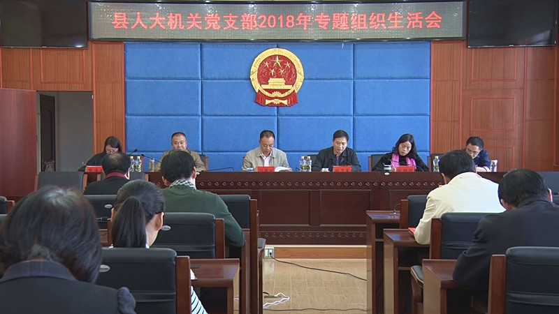 县人大机关党支部召开2018年专题组织生活会