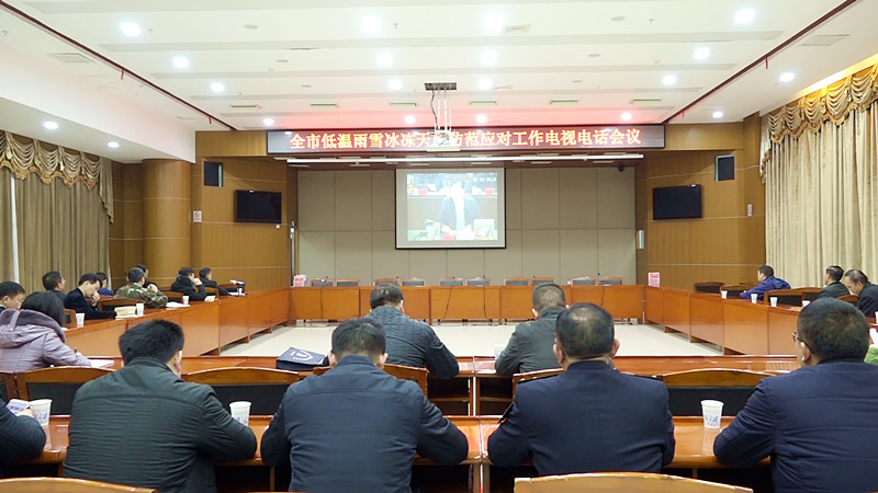 全市低温雨雪冰冻天气应急部署视频会议召开