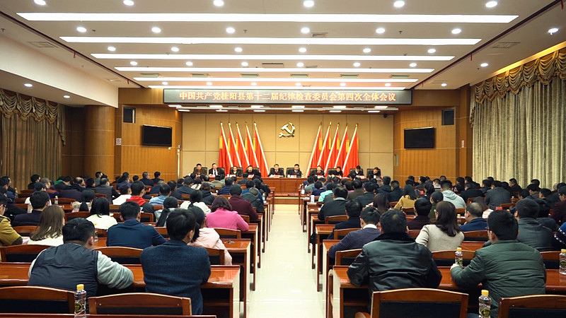 中国共产党桂阳县第十二届纪律检查委员会第四次全体会议闭幕 