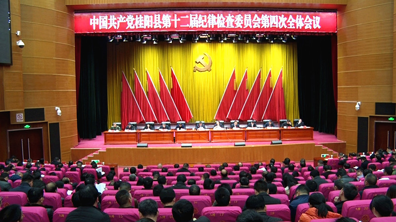 中国共产党桂阳县第十二届纪律检查委员会第四次全体会议召开
