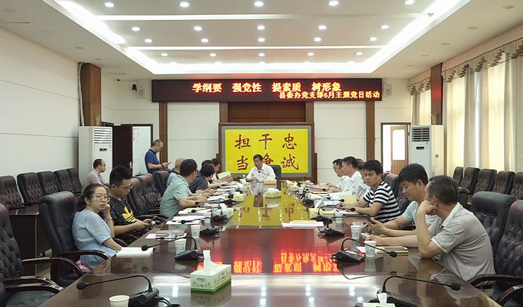 彭生智参加县委办党支部6月主题党日活动