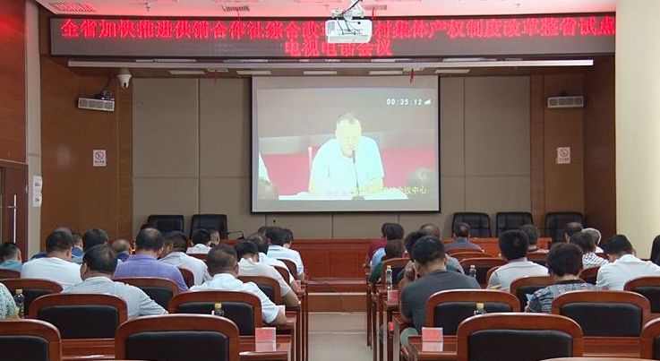 我县组织收看全面加快推进供销合作社综合改革暨农村集体产权制度改革试点电视电话会议
